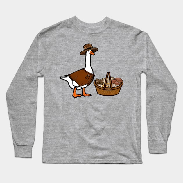 Me-Goose-Tah Mushroom Forager Hunter Mycology Mycologist Morel Oyster Boletus Fungi Long Sleeve T-Shirt by GraviTeeGraphics